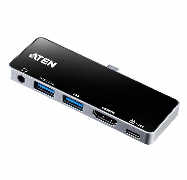 Aten USB-C Travel Dock/Power Pass-Through/MultiPort Connection/DP1.4 With Single HDMI - IT Warehouse