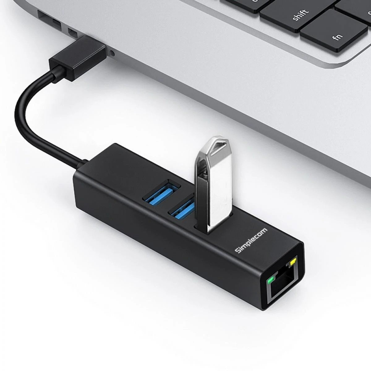Simplecom CHN421 USB-C to 3 Port USB HUB with Ethernet by Simplecom