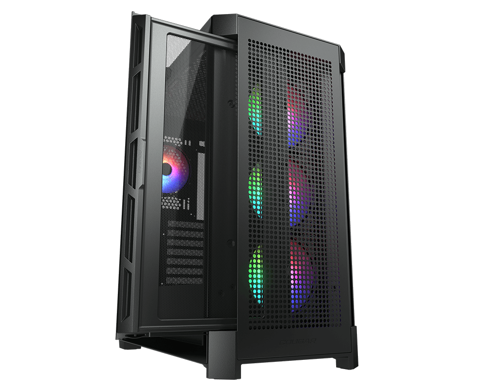 Cougar AIRFACE PRO RGB BLACK Airflow Gaming Case. 4x ARGB Fans, 360mm, USB-C