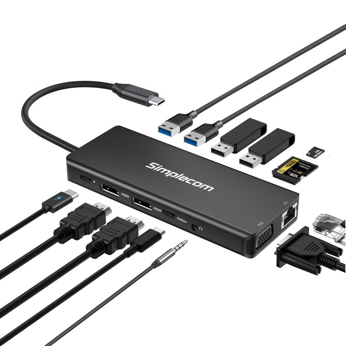 Simplecom CHN613 USB-C 13-in-1 Multiport Docking Station