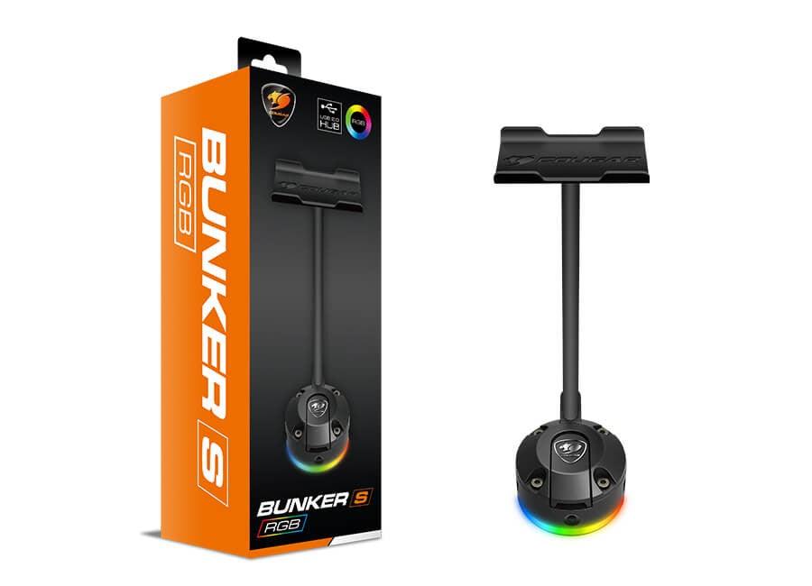 Cougar Bunker-S RGB Headset Stand Dual Mode RGB Lighting - IT Warehouse