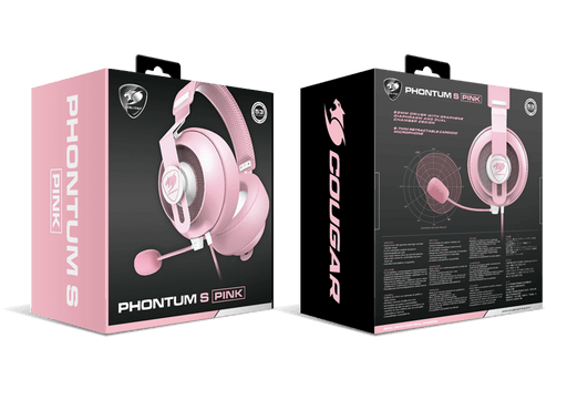 Cougar Phontum S Wired Gaming Headset-Pink - IT Warehouse