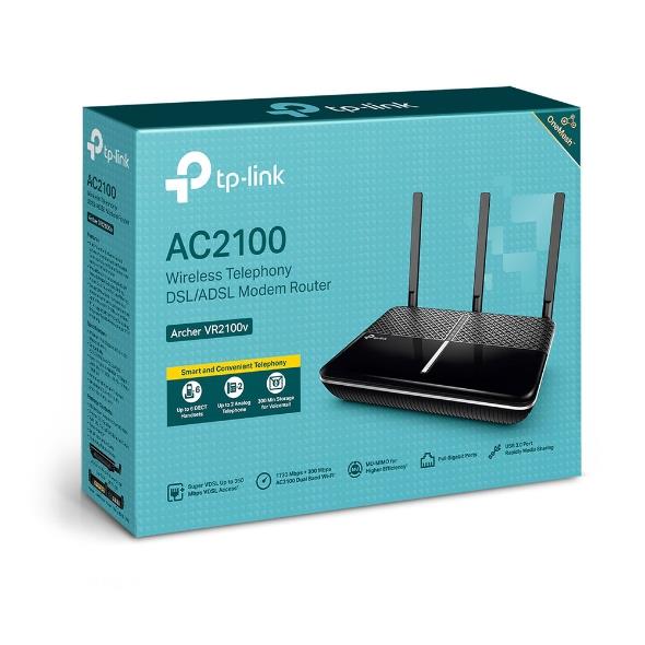 TP-Link Archer VR2100v AC2100 Wireless Modem Router