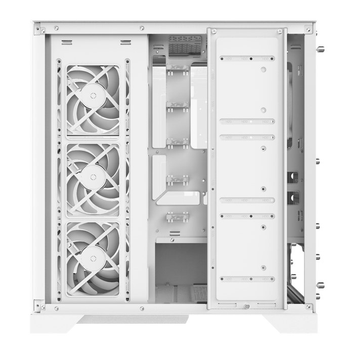 XPG INVADER X Mid-Tower PC Chassis WHITE with 5*ARGB, riser cable