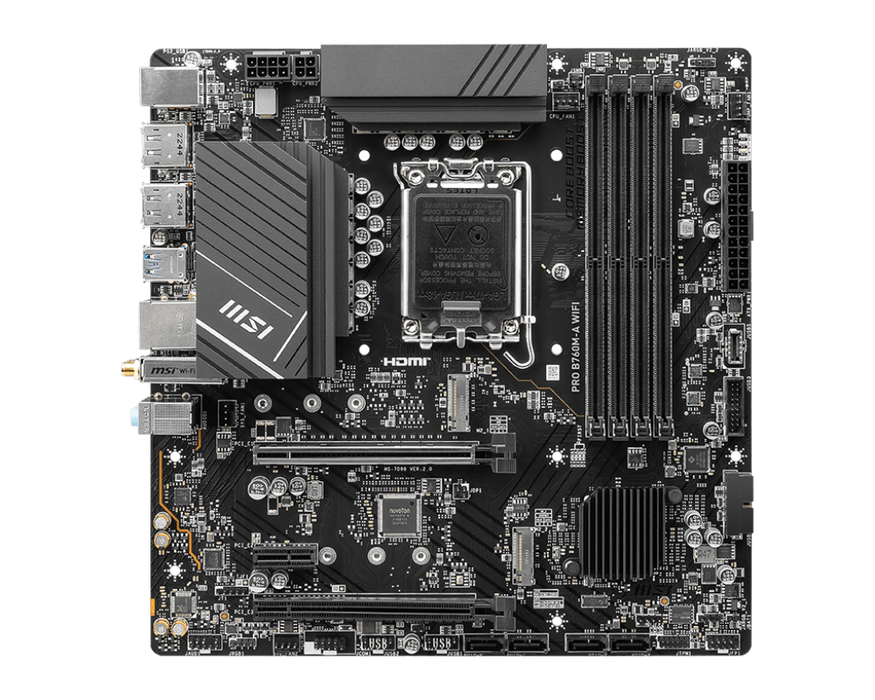 MSI PRO B760M-A WIFI DDR5 mATX Motherboard