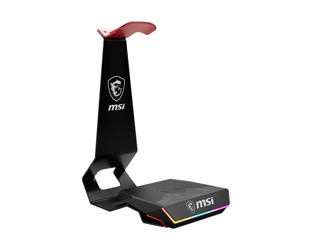 MSI HS01 Combo Headset Stand with Wireless Qi Charging