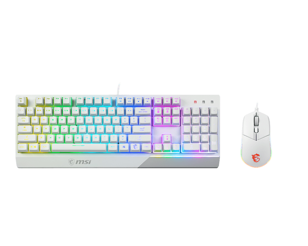 MSI Vigor GK30 RGB Gaming Keyboard and Mouse White by MSI