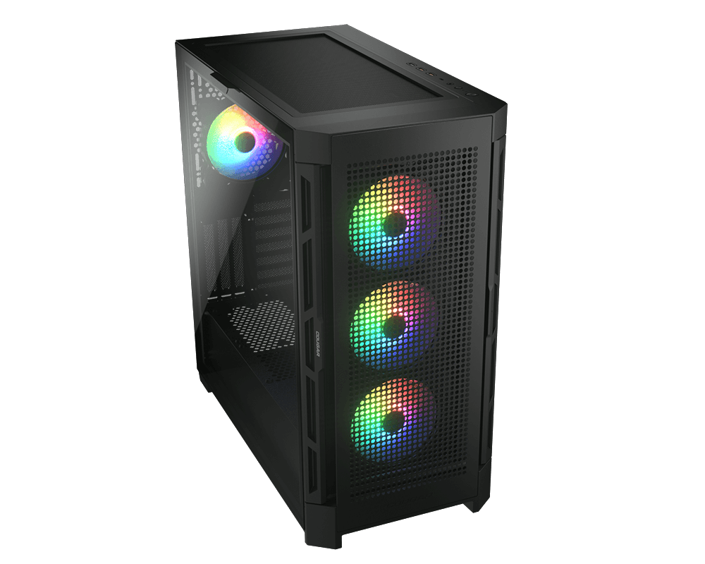Cougar AIRFACE PRO RGB BLACK Airflow Gaming Case. 4x ARGB Fans, 360mm, USB-C
