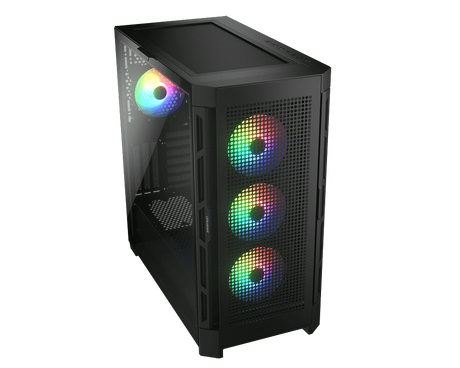 Cougar AIRFACE PRO RGB BLACK Airflow Gaming Case. 4x ARGB Fans, 360mm, USB-C