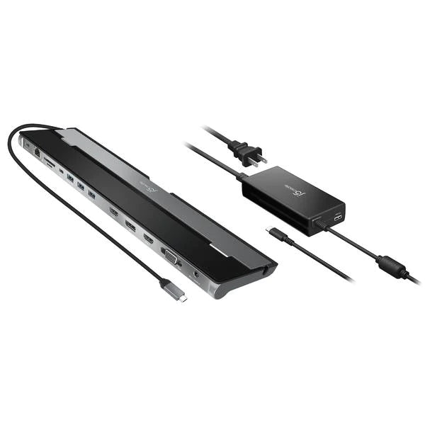 J5 Create JCD543P USB-C Triple Display Docking Station With 100W PD Adapter - IT Warehouse