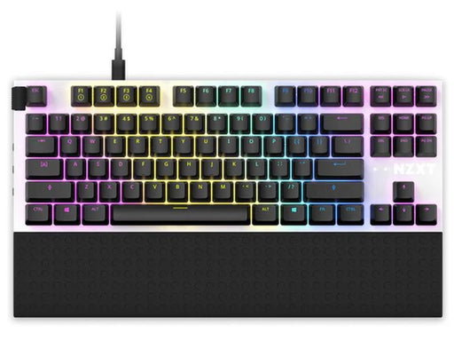 NZXT Function White MiniTKL Hot-Swappable Gaming Keyboard - Gateron Red - IT Warehouse