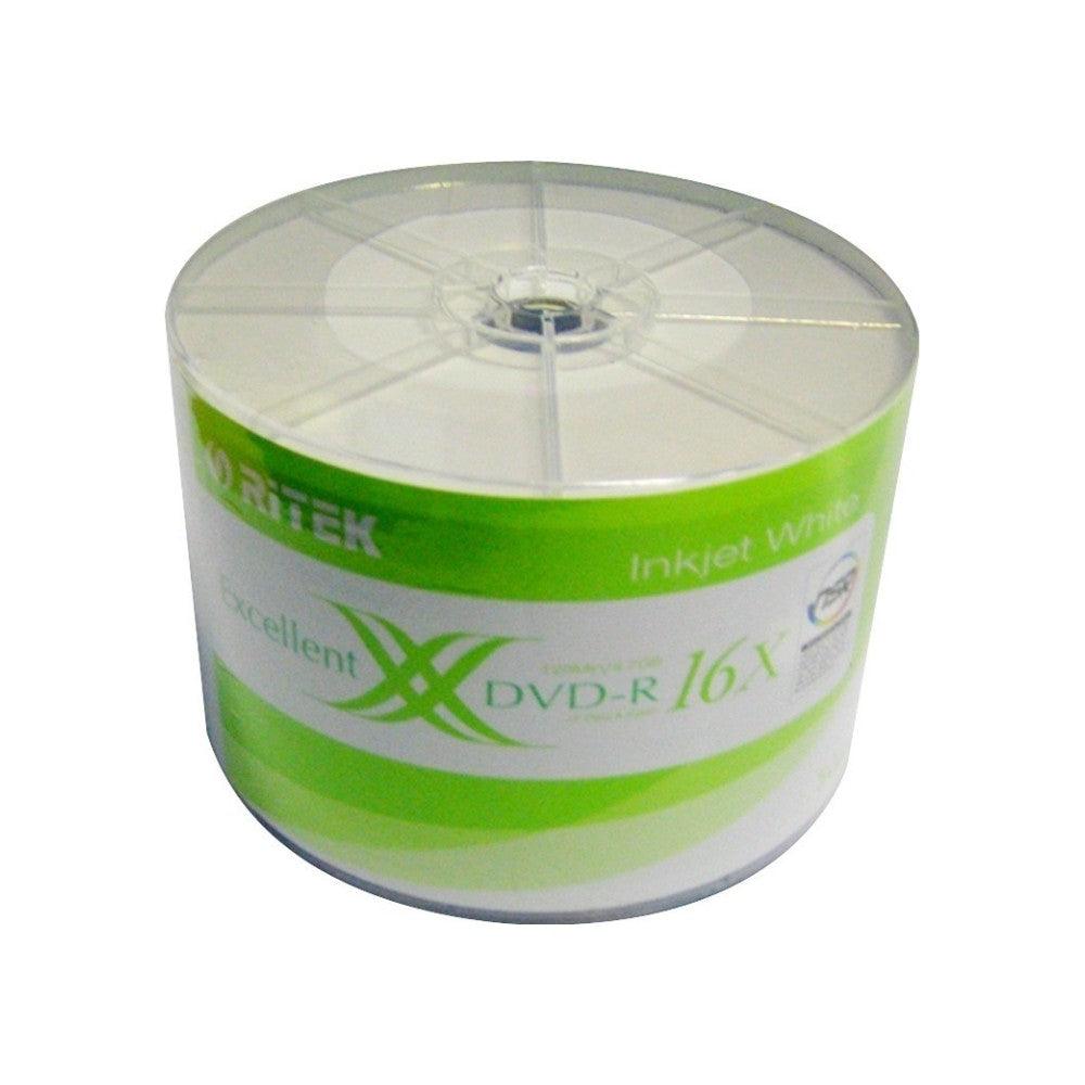 Ritek EXCT DVD-R 16x Printable White 4.7GB-50-Pack - IT Warehouse