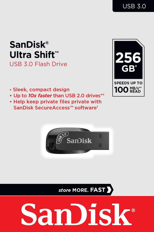 Sandisk Ultra Shift USB-3.0 Cz410 256GB - IT Warehouse
