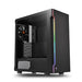 ThermalTake H200 Tempered Glass RGB Edition ATX Mid-Tower Black Case With 1x Black 120mm Rear Fan Pre-instalLED - IT Warehouse