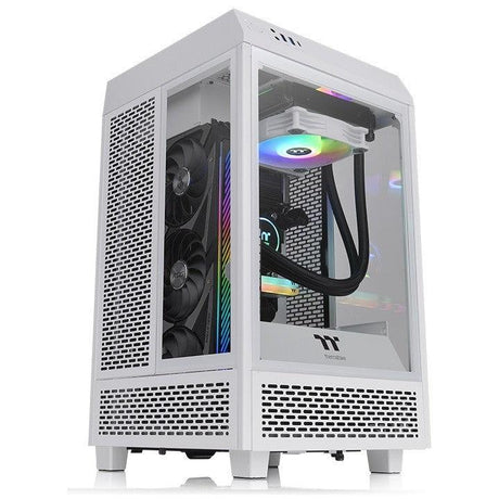 ThermalTake The Tower 100 Tempered Glass Mini Tower White Edition - IT Warehouse
