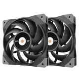 ThermalTake Toughfan 120mm PWM High Static 2000RPM Black Twin Pack - IT Warehouse