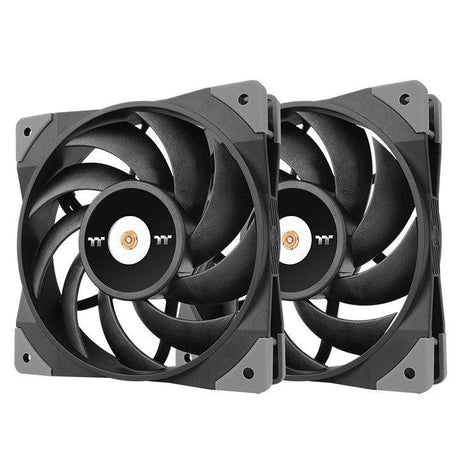 ThermalTake Toughfan 120mm PWM High Static 2000RPM Black Twin Pack - IT Warehouse