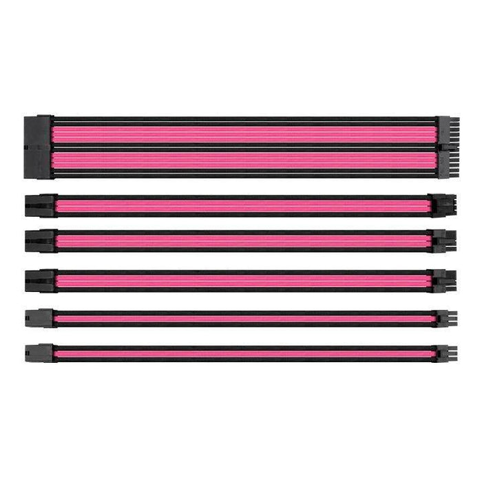ThermalTake TTMod PSU Sleeved Cables Black/Pink - IT Warehouse