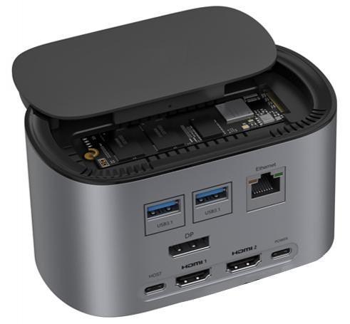 Volans VL-UCTDMD Aluminium 12-in-1 USB-C Docking Station With M.2 - IT Warehouse
